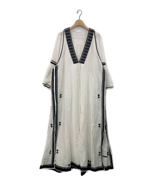 Plage（プラージュ）Plage (プラージュ) Line 刺繍 ドレス ホワイト サイズ:38の古着・服飾アイテム