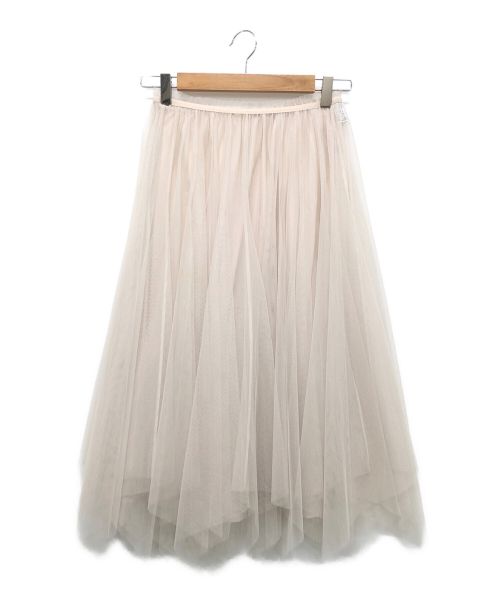 Yue（ユエ）Yue (ユエ) チュールスカート アイボリー サイズ:Mの古着・服飾アイテム