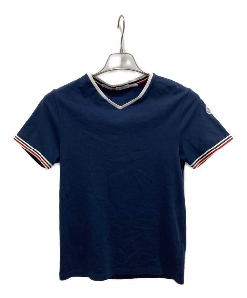 MONCLER（モンクレール）MONCLER (モンクレール) VネックTシャツ ネイビー サイズ:Sの古着・服飾アイテム
