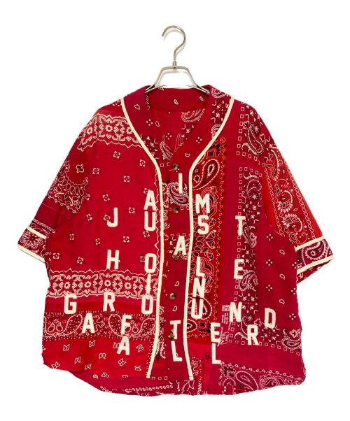 READYMADE（レディメイド）READYMADE (レディメイド) RED BANDANA BASEBALL SHIRT レッド サイズ:2の古着・服飾アイテム