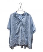 UNFILOアンフィーロ）の古着「リネンレーヨンスキッパーシャツ」｜ライトブルー
