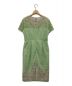 GRACE CONTINENTAL (グレース コンチネンタル) フラワーフレームタイトドレス グリーン サイズ:38：14800円