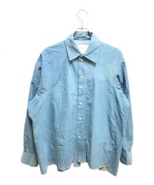 CAMIEL FORTGENS（カミエルフォートヘンス）の古着「WEIRD SHAPED コーデュロイシャツ」｜ブルー