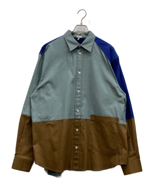 LOEWE（ロエベ）LOEWE (ロエベ) パッチワークリラックスシャツ　1722554/H526Y05W28 サイズ:40の古着・服飾アイテム