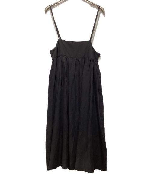 KAGURE（カグレ）KAGURE (カグレ) テンセルリネンキャミソールジャンパースカート ブラック サイズ:Freeの古着・服飾アイテム