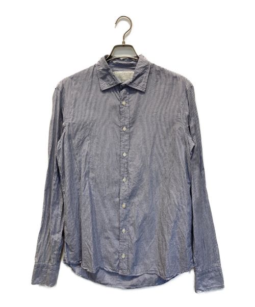 KOLOR（カラー）KOLOR (カラー) 先染コットンシルクストライプシャツ ブルー サイズ:3の古着・服飾アイテム