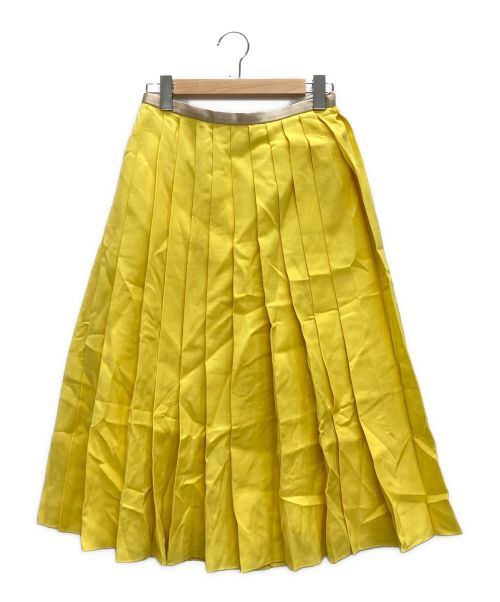 DRAWER（ドゥロワー）DRAWER (ドゥロワー) イエロープリーツスカート イエロー サイズ:SIZE Mの古着・服飾アイテム