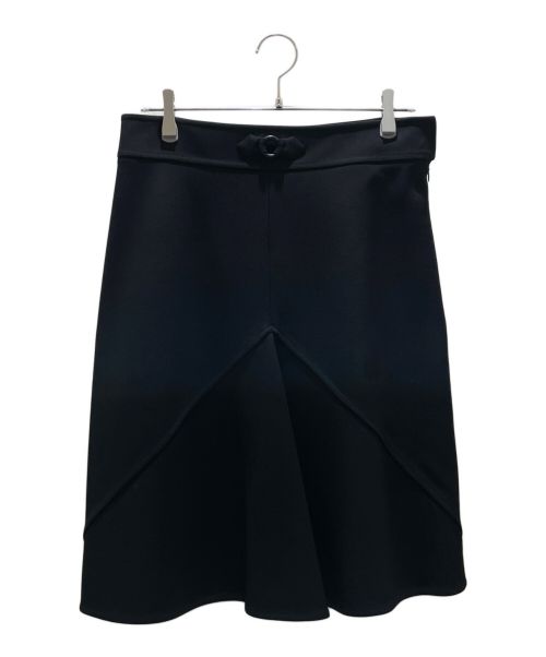 HERMES（エルメス）HERMES (エルメス) ミラノジャージーAラインスカート ブラック サイズ:42の古着・服飾アイテム
