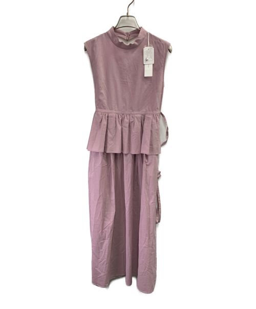 LAGUNA MOON（ラグナムーン）LAGUNA MOON (ラグナムーン) ウエストマークペプラムワンピース ピンク サイズ:Sの古着・服飾アイテム