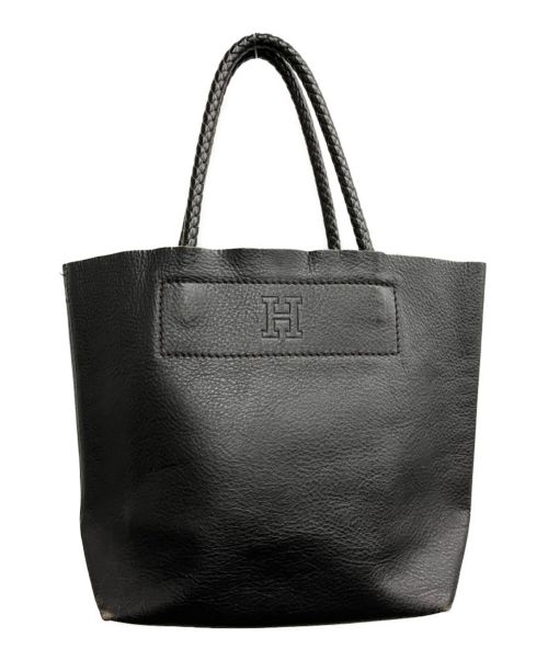 HIROFU（ヒロフ）HIROFU (ヒロフ) レザートートバッグ ブラックの古着・服飾アイテム
