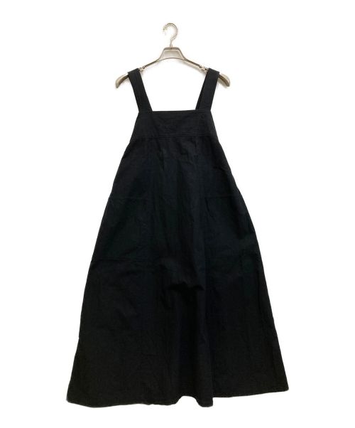 CASA FLINE（カーサフライン）CASA FLINE (カーサフライン) ハイカウントフレアポケットドレスジャンパースカート ブラック サイズ:FREEの古着・服飾アイテム
