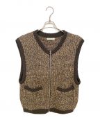 ENCOMINGインカミング）の古着「KNITTED TWO POCKET VEST」｜グレー×ピンク