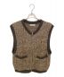ENCOMING（インカミング）の古着「KNITTED TWO POCKET VEST」｜グレー×ピンク
