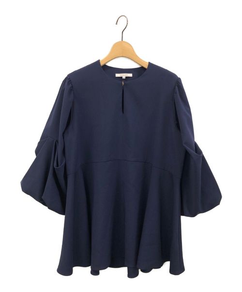 CADUNE（カデュネ）CADUNE (カデュネ) 裾フレアブラウス ネイビー サイズ:38の古着・服飾アイテム