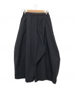 nagonstansナゴンスタンス）の古着「Shield ゴムドレープ skirt」｜ブラック