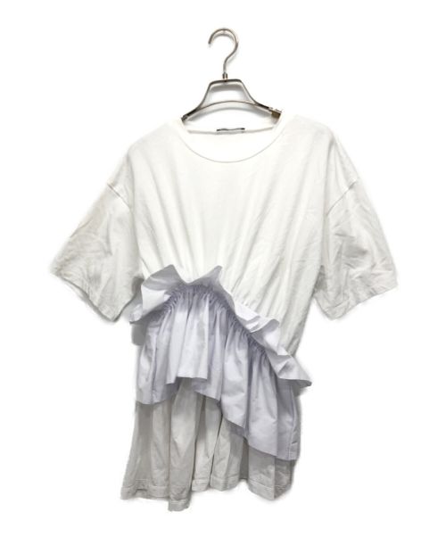 SORIN（ソリン）SORIN (ソリン) コットンジャージフリルアシンメTシャツ ホワイト サイズ:38の古着・服飾アイテム