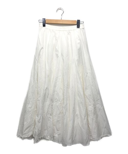 mizuiro-ind（ミズイロインド）mizuiro-ind (ミズイロインド) ボリュームフレアスカート ホワイト サイズ:F 未使用品の古着・服飾アイテム