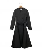 Ameriアメリ）の古着「CARDBOARD FLARE DRESS COAT」｜チャコールグレー