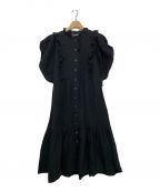 sea NEW YORKシー ニューヨーク）の古着「KIARA PUFF SLV PINTUCKED DRESS」｜ブラック