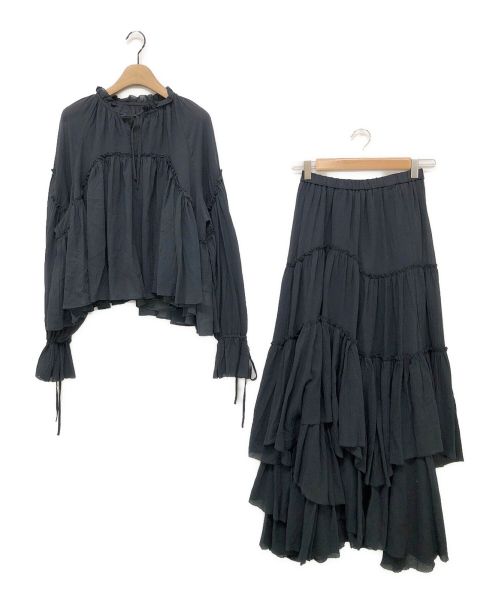 CASA FLINE（カーサフライン）CASA FLINE (カーサフライン) コットンセットアップ ブラック サイズ:Fの古着・服飾アイテム