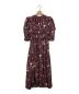HER LIP TO（ハーリップトゥ）の古着「autumn floral lace trimmed dress」｜ブラウンレッド