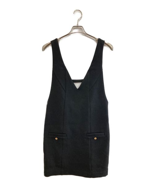 Snidel（スナイデル）Snidel (スナイデル) Vネックミニワンピ ブラック サイズ:1の古着・服飾アイテム