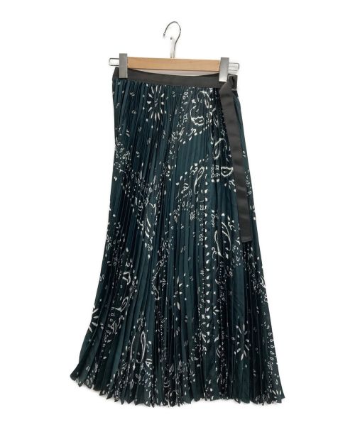 sacai（サカイ）sacai (サカイ) バンダナプリントスカート グリーン サイズ:SIZE 1の古着・服飾アイテム