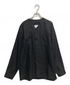 KAJAカジャ）の古着「リネンシャツ」｜ブラック
