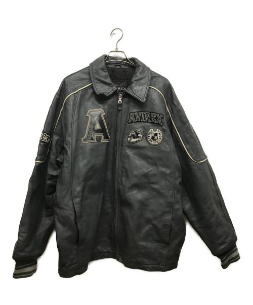AVIREX（アヴィレックス）AVIREX (アヴィレックス) レザージャケット グレー サイズ:XXLの古着・服飾アイテム