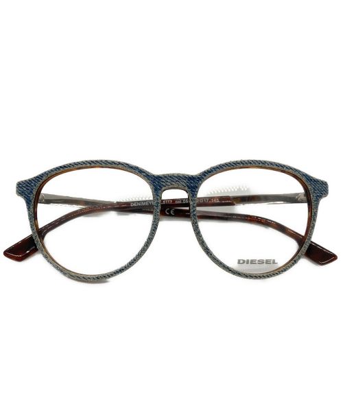 DIESEL（ディーゼル）DIESEL (ディーゼル) 眼鏡 ブルー×ベージュ サイズ:52☐17　145の古着・服飾アイテム