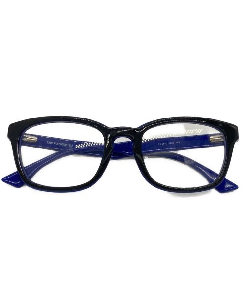 EMPORIO ARMANI（エンポリオアルマーニ）EMPORIO ARMANI (エンポリオアルマーニ) 眼鏡 ブルー×ブラック サイズ:145の古着・服飾アイテム