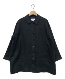 STUDIOUS（ステュディオス）の古着「リネンオーバーサイズシャツ」｜ブラック