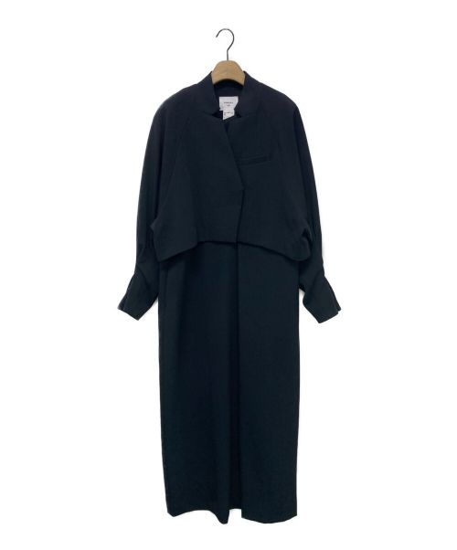 Ameri（アメリ）AMERI (アメリ) OTONA SHORT JACKET SET UP DRESS ネイビー サイズ:Ｍの古着・服飾アイテム