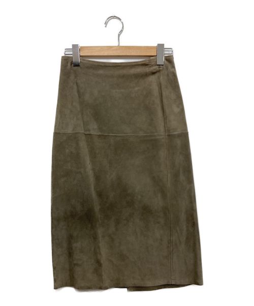 HERMES（エルメス）HERMES (エルメス) レザータイトスカート ベージュ サイズ:36の古着・服飾アイテム