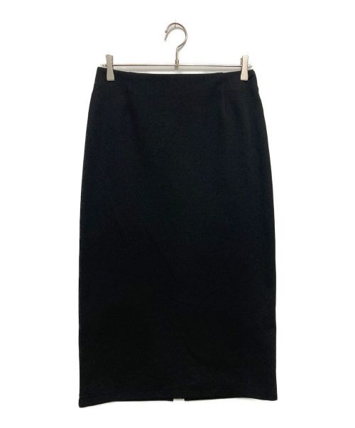 UNTITLED（アンタイトル）UNTITLED (アンタイトル) ダブルフェイスジャージナロースカート ブラック サイズ:3の古着・服飾アイテム
