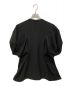 ENFOLD (エンフォルド) DRAPE SLEEVE T-SHIRT ドレープ スリーブ Tシャツ ブラック サイズ:36：18000円