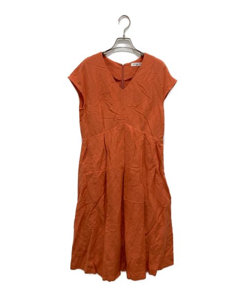 OLD ENGLAND（オールドイングランド）OLD ENGLAND (オールドイングランド) リネンレーヨンポプリンワンピース オレンジ サイズ:Sの古着・服飾アイテム
