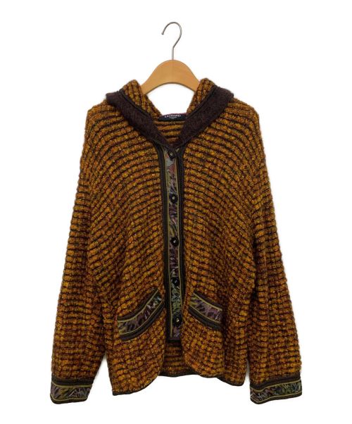 LEONARD（レオナール）LEONARD (レオナール) ニットジャケット ブラウン サイズ:LLの古着・服飾アイテム