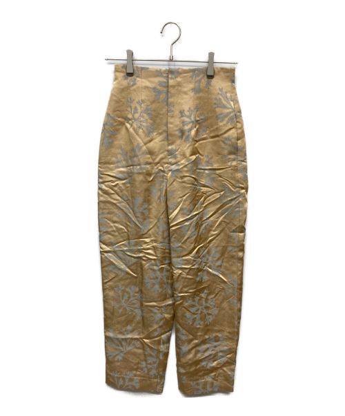 GREED International（グリードインターナショナル）GREED INTERNATIONAL (グリードインターナショナル) 総柄パンツ ゴールド サイズ:Sの古着・服飾アイテム