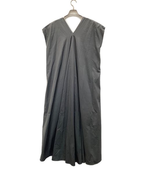 ATON（エイトン）ATON (エイトン) コットンツイルドレープドレス グレー サイズ:1の古着・服飾アイテム