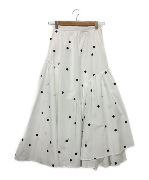 CELFORD（セルフォード）CELFORD (セルフォード) アシンメトリーギャザースカート ホワイト サイズ:36の古着・服飾アイテム