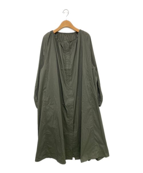 DES PRES（デ プレ）DES PRES (デ プレ) コットンナイロン ネックギャザーコート オリーブ サイズ:36の古着・服飾アイテム
