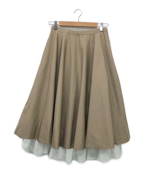 Jane Marple（ジェーンマープル）Jane Marple (ジェーンマープル) コンパクトツイルダブルスカート ベージュ サイズ:Mの古着・服飾アイテム