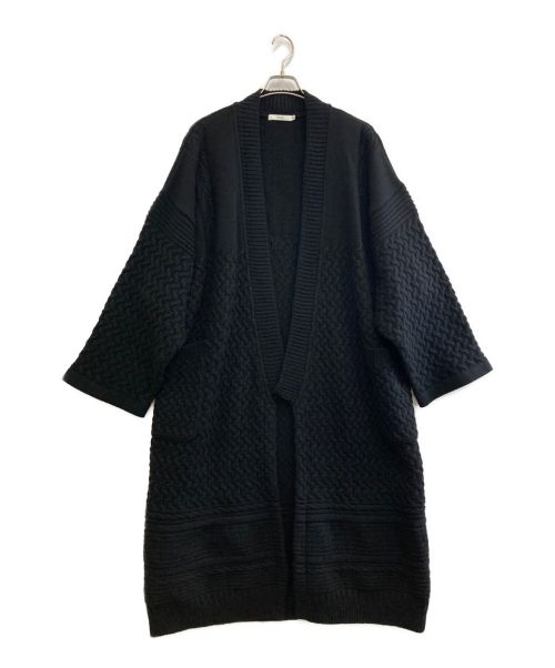 yashiki（ヤシキ）yashiki (ヤシキ) Tsukimi Knit Coat ブラック サイズ:FREEの古着・服飾アイテム
