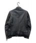 STUDIOUS (ステュディオス) シングルライダースジャケット ブラック サイズ:2：6800円