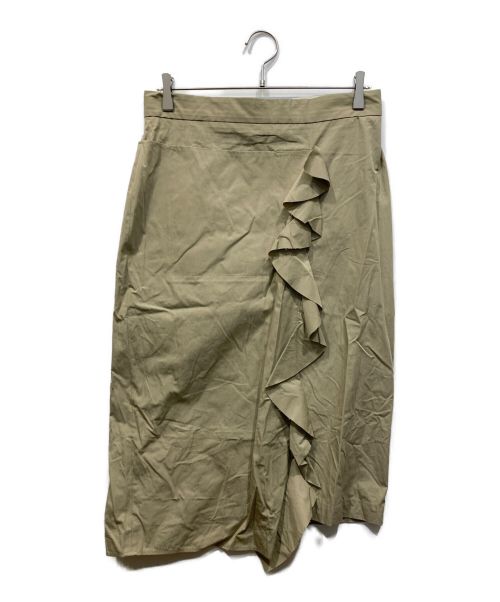 HACHE（アッシュ）HACHE (アッシュ) デザインスカート ベージュ サイズ:44の古着・服飾アイテム
