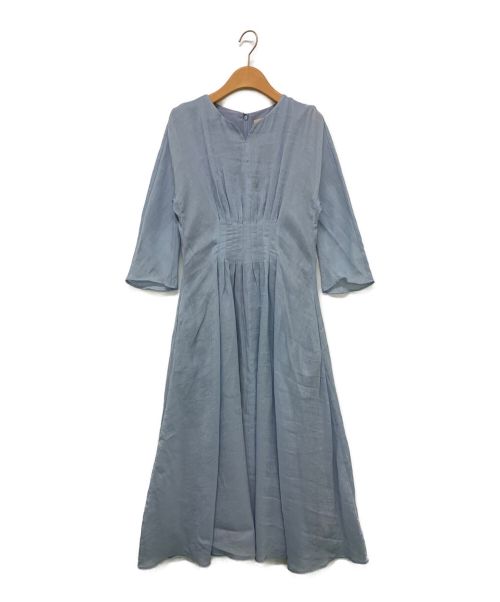 Sybilla（シビラ）Sybilla (シビラ) シルクリネンガーゼドレス ライトブルー サイズ:Lの古着・服飾アイテム
