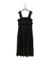 ENFOLD (エンフォルド) ウォッシュド タイプライター タックプリーツドレス ブラック サイズ:36：14800円