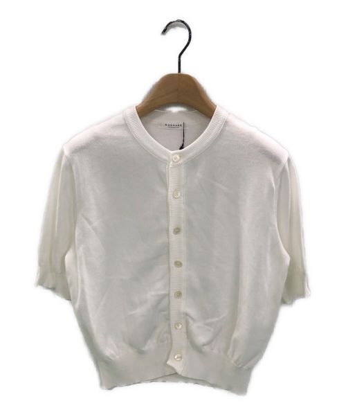 MACPHEE（マカフィー）MACPHEE (マカフィー) ドライコットンハーフスリーブカーディガン ホワイト サイズ:Sの古着・服飾アイテム