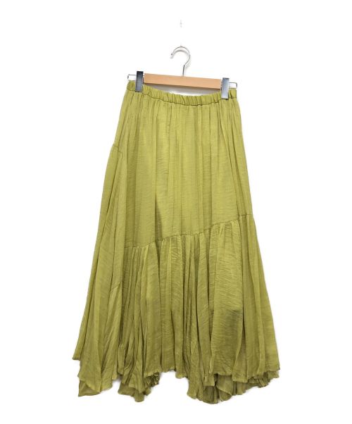 CADUNE（カデュネ）CADUNE (カデュネ) ワッシャープリーツスカート ライトグリーン サイズ:38の古着・服飾アイテム
